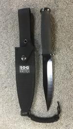 Pre Owned Sog Recon Government Knife Blued Carbon Blade - Seki Japan
