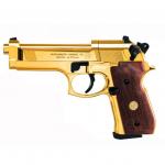New 24 Carat Gold Plated Beretta 92FS Luxury Version .177 Pellet CO2 Pistol 